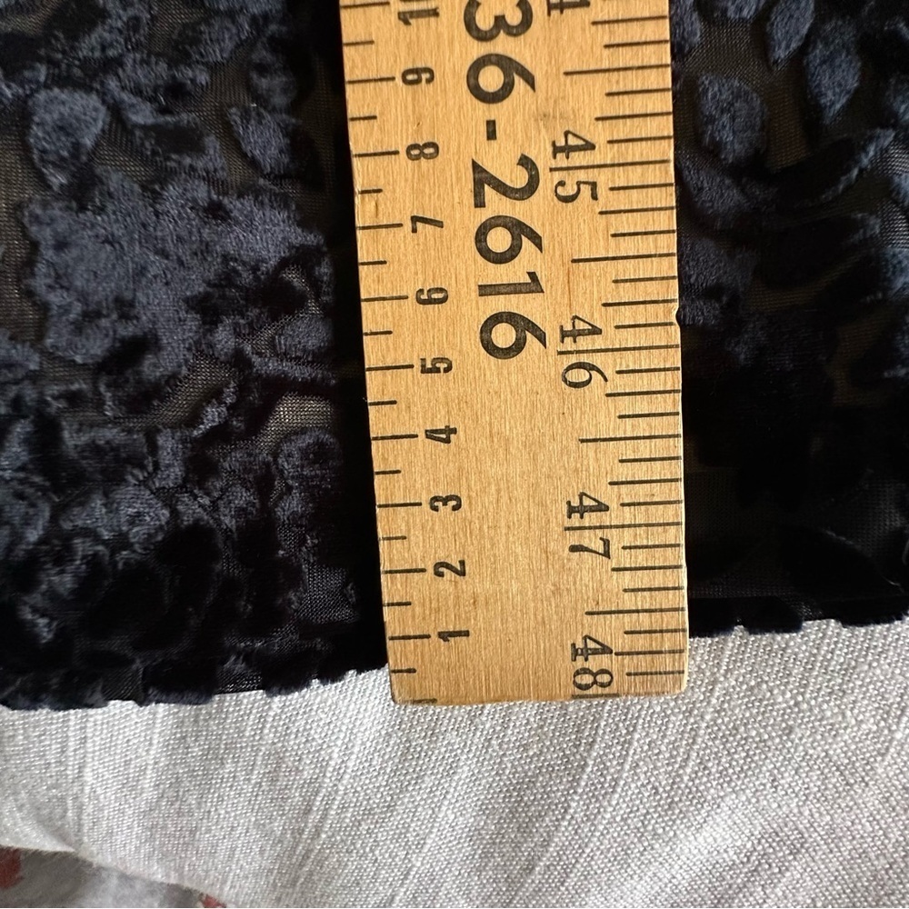 Vtg Velvet Cutout Dress Womens 10P Black Floral Maxi 90s Whimsigoth Fairy Grunge - Picture 8 of 13